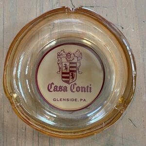 Vintage Glass Ashtray Casa Conti